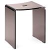 Navaris Gray Acrylic Shower Bench - Waterproof Stool for Bathroom or Vanity 17.1" x 14.6" x 11" - Modern Glam Transparent Seat - Holds up to 220 lbs view 1