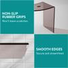 Navaris Gray Acrylic Shower Bench - Waterproof Stool for Bathroom or Vanity 17.1" x 14.6" x 11" - Modern Glam Transparent Seat - Holds up to 220 lbs view 4