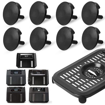 Air Fryer Replacement Parts for Ninja Foodi Airy Fryer, 8 PCS Food Grade Air Fryer Rubber Bumpers Feet Tabs Tips Accessories for Ninja Foodi DZ201 DZ071 DZ090 DZ100 DZ401 DZ550 DualZone Air Fryer
