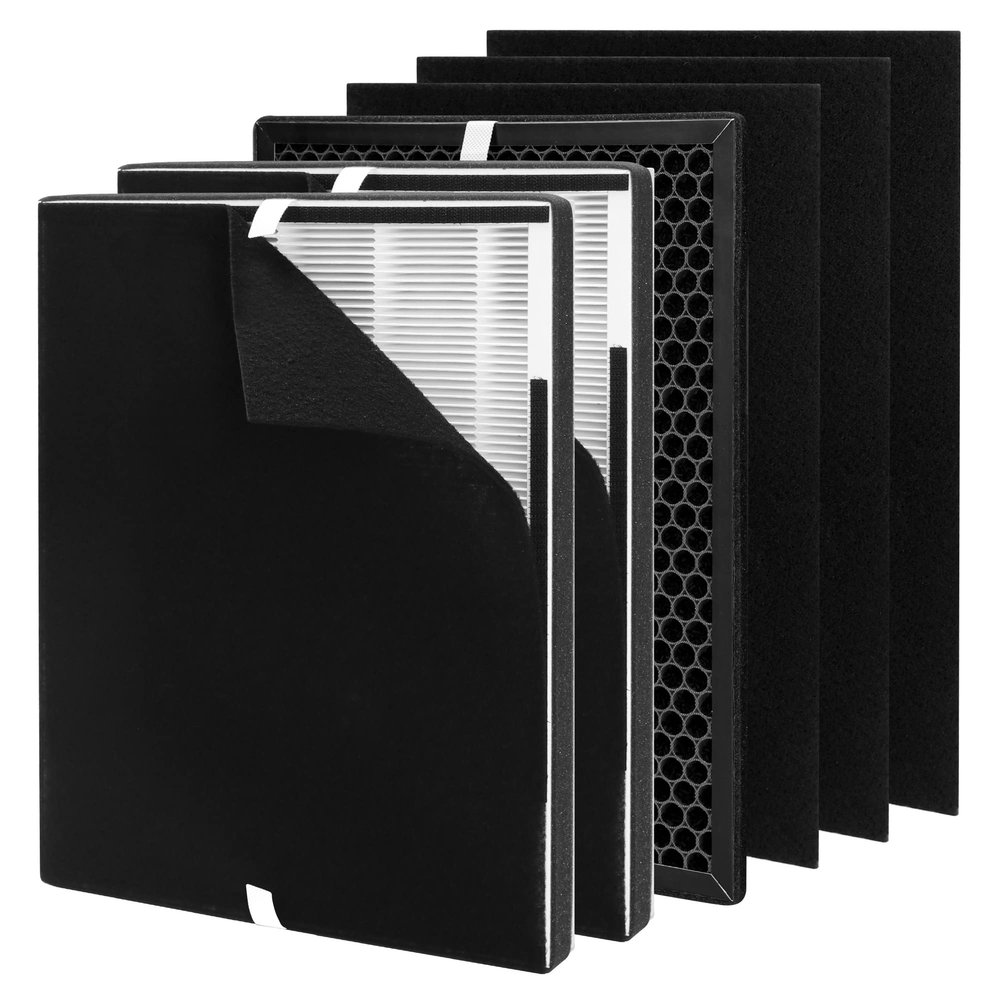 Breabetter XP360 Replacement Filter Set Compatible with Purafide XP360 Purifier, with 2 Filter + 1 Activated Carbon Filter + 3 Fine Pre-Filters