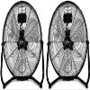 InfiniPower Simple Deluxe 12 Inch 3-Speed High Velocity Heavy Duty Metal Industrial Floor Fans Oscillating Quiet for Home, Commercial, Residential, and Greenhouse Use, Outdoor/Indoor, Black view 1