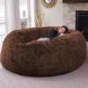 AAXYZX 7ft Giant Fur Bean Bag Chair Cover,Zipper Storage Bean Bag Cover, No Filler Ultra Soft Memory Bean Bag Chair Cover for Adult Living Room view 1