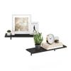 Furinno Rossi 23-Inch Wall Mounted Floating Display Shelves, Espresso, Set of 2 view 1