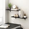 Furinno Rossi 23-Inch Wall Mounted Floating Display Shelves, Espresso, Set of 2 view 2