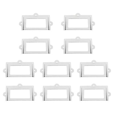 Cabilock 10pcs Medicine Chest Drawer Label Holders Stylish Cabinet Frame Tags for Organizing Jewelry Boxes Cabinets
