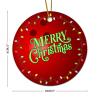 Christmas Hanging Ornaments Merry Christmas Bowling Round Keepsake Sports Lover 3.2 Inch with Gold String New Home Gifts for New House New Homeowner Gift Ideas New House Housewarming Gift view 2
