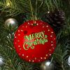 Christmas Hanging Ornaments Merry Christmas Bowling Round Keepsake Sports Lover 3.2 Inch with Gold String New Home Gifts for New House New Homeowner Gift Ideas New House Housewarming Gift view 3