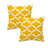 AHAHM Quatrefoil Yellow Decorative Square Throw Pillow Covers Yellow Throw Pillow Case Indoor Outdoor Cushion Cover Pillowcase for Sofa Home Bedroom 18 X 18 Inch Set of 2 view 1