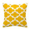 AHAHM Quatrefoil Yellow Decorative Square Throw Pillow Covers Yellow Throw Pillow Case Indoor Outdoor Cushion Cover Pillowcase for Sofa Home Bedroom 18 X 18 Inch Set of 2 view 2