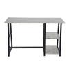 CIATRE Computer Desk Wooden Desk Home Office Computer Desktop/Gaming Computer Desk Space Saving Design with 2 Storage Shelves (Dark Grey) view 3