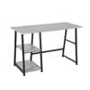 CIATRE Computer Desk Wooden Desk Home Office Computer Desktop/Gaming Computer Desk Space Saving Design with 2 Storage Shelves (Dark Grey) view 4