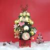 Adds a Christmas Feeling to You(gold) , Mini Desktop Christmas Tree Beautiful Exquisite Artificial Christmas Decoration with Stable Base , Desktop Christmas Tree Tabletop Christmas Tree Mini Christ view 1