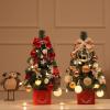 Adds a Christmas Feeling to You(gold) , Mini Desktop Christmas Tree Beautiful Exquisite Artificial Christmas Decoration with Stable Base , Desktop Christmas Tree Tabletop Christmas Tree Mini Christ view 2