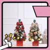 Adds a Christmas Feeling to You(gold) , Mini Desktop Christmas Tree Beautiful Exquisite Artificial Christmas Decoration with Stable Base , Desktop Christmas Tree Tabletop Christmas Tree Mini Christ view 3