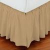 Taupe 1 Pc Dust Ruffle Striped Bedskirt 800 TC, 100% Egyptian Cotton Bed Skirt King 10-Inches Striped Pattern with Split Corners view 1