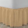Taupe 1 Pc Dust Ruffle Striped Bedskirt 800 TC, 100% Egyptian Cotton Bed Skirt King 10-Inches Striped Pattern with Split Corners view 2