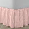 Blush 1 Pc Dust Ruffle Striped Bedskirt 800 TC, 100% Egyptian Cotton Bed Skirt King 10-Inches Striped Pattern with Split Corners view 2