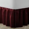 Wine 1 Pc Dust Ruffle Striped Bedskirt 800 TC, 100% Egyptian Cotton Bed Skirt King 18-Inches Striped Pattern with Split Corners view 2