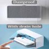 3 Pack Dust-Proof Soap Holder for Shower Wall, Adhesive Wall-Mounted Bar Soap Dish, No-Drill Plastic Soap Saver with Drain, xicveiuz White-Grey view 4