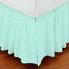 Aqua 1 Pc Dust Ruffle Striped Bedskirt 800 TC, 100% Egyptian Cotton Bed Skirt Full 18-Inches Striped Pattern with Split Corners view 1