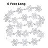 Acrylic Crystal Clear and Matte Fancy Snowflake Garland by Factory Direct Craft - Snowflake Garland for Christmas Decorating and Holiday Displays - 6 Feet Long view 4