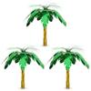Beistle Palm Tree Cascade Centerpieces  3 Pack, Metallic Tropical Table Decorations with Green Leaf Fringe and Gold Trunk on Clear Plastic Base for Luau, Summer, and Jungle-Themed Celebrations, 18 view 1