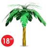 Beistle Palm Tree Cascade Centerpieces  3 Pack, Metallic Tropical Table Decorations with Green Leaf Fringe and Gold Trunk on Clear Plastic Base for Luau, Summer, and Jungle-Themed Celebrations, 18 view 2