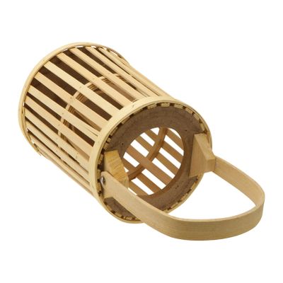 1pc Hanging Woven Candle Lantern for Home Decor Retro Bamboo Design for Weddings Parties and Outdoor Settings Easy to Display and Carry
