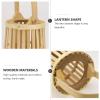 1pc Hanging Woven Candle Lantern for Home Decor Retro Bamboo Design for Weddings Parties and Outdoor Settings Easy to Display and Carry view 2