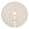 Fennco Styles Gold Piping Design Decorative Christmas Tree Skirt 72 Inch Round - Linen Blend Holiday Tree Skirt for Home, Christmas Tree, Indoor Outdoor Decoration and Special Events view 2
