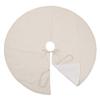 Fennco Styles Gold Piping Design Decorative Christmas Tree Skirt 72 Inch Round - Linen Blend Holiday Tree Skirt for Home, Christmas Tree, Indoor Outdoor Decoration and Special Events view 3