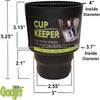 Cup Keeper Plus-2 PK W/Beverage Bands Car Cup Holder Adapter Expands to Hold Larger Beverage Containers up to 3.7" Diameter/Fits 32 oz Flasks & Water Bottles Gray view 4