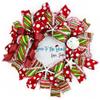 Artisan Coastal, Beach, Nautical Gone to the Beach Love Santa Christmas Wreath, Sand Dollar, Starfish, Bow view 1