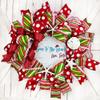 Artisan Coastal, Beach, Nautical Gone to the Beach Love Santa Christmas Wreath, Sand Dollar, Starfish, Bow view 2