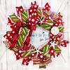Artisan Coastal, Beach, Nautical Gone to the Beach Love Santa Christmas Wreath, Sand Dollar, Starfish, Bow view 4