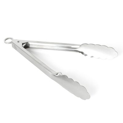 Martha Stewart Richburn 9-Inch Stainless Steel Kitchen Tongs Durable and Heat-Resistant Cooking and Serving Tool