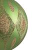 Vickerman 4.75" Celadon Matte Ball with Glitter Diamond Pattern. 4/Bag view 3