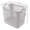 Asking 4-Pack 35 L Plastic Laundry Baskets, Gray Clothes Basket with Handle view 2