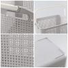 Asking 4-Pack 35 L Plastic Laundry Baskets, Gray Clothes Basket with Handle view 3