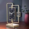 Clock Silent Table Clock, Fashion Metal Frame Desk Clock for Home Office Decor, Large Font Arabic Numeral Tabletop Clock Elegant view 3