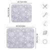 ALAZA Gray White Winter Snowflakes Christmas Dish Drying Mat for Kitchen Ccounter Absorbent Microfiber Small Drying Pad Dish mats for Kitchen Countertops 16 x 18 Inch01 view 3