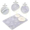 ALAZA Gray White Winter Snowflakes Christmas Dish Drying Mat for Kitchen Ccounter Absorbent Microfiber Small Drying Pad Dish mats for Kitchen Countertops 16 x 18 Inch01 view 4