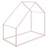Fun Twin Size Metal Kids House Bed, Suitable for Children, Teenagers, Boys, Girls (Pink@W>) view 4
