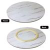 20in-38in Large Wooden Turntable Lazy Susan For Dining Table, Wooden Round Rotating Tray, 360 Swivel Lazy Susan For Home Kitchen Hotel Restaurant Serving Plate, Rotate By Hand (Color : White-B, Siz view 2