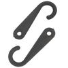 JCBIZ 500pcs Environmetal-Friendly Plastic Hosiery Hook Black Color J Hook for Socks Clothing Retail Display Hanger view 3