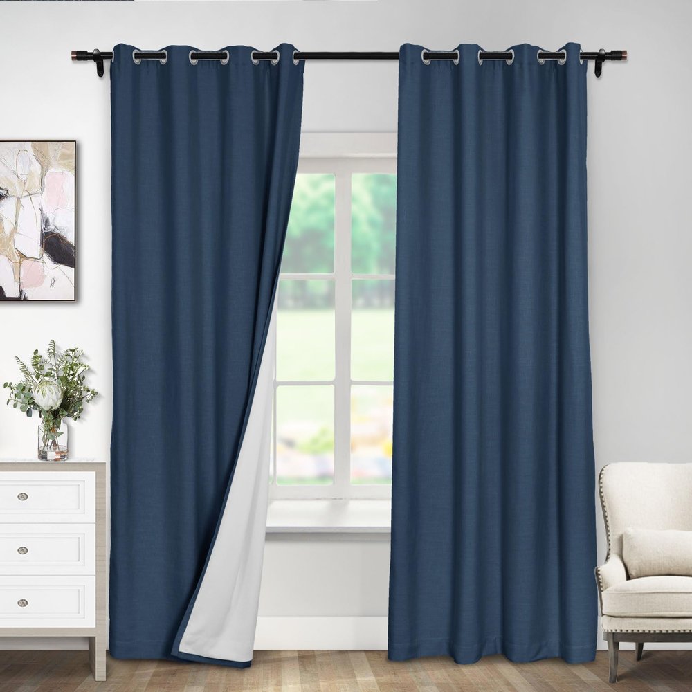 Macochico Extra Long Thermal Insulated Blackout Curtains,150W x 96L Inches Long Drapes Grommet Top Room Darkening Window Treatment Cartains for Living Room,1 Panel,Teal