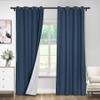 Macochico Extra Long Thermal Insulated Blackout Curtains,150W x 96L Inches Long Drapes Grommet Top Room Darkening Window Treatment Cartains for Living Room,1 Panel,Teal view 1