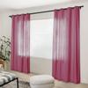 Macochico Linen Blend Curtains for Living Room,50W x 96L Rose Curtain Panels for Bedroom Office Rustic Privacy Curtain Drapes for Kitchen Dining Room Grommet Top,Rose,1 Panel view 2