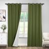 Macochico Extra Long Thermal Insulated Blackout Curtains,150W x 96L Inches Long Drapes Grommet Top Room Darkening Window Treatment Cartains for Living Room,1 Panel,Turtle Green view 1