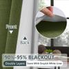 Macochico Extra Long Thermal Insulated Blackout Curtains,150W x 96L Inches Long Drapes Grommet Top Room Darkening Window Treatment Cartains for Living Room,1 Panel,Turtle Green view 4